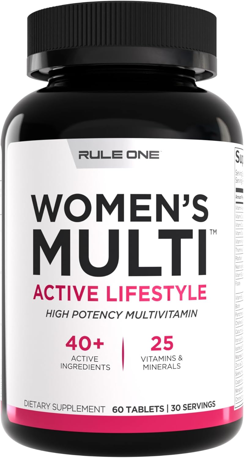 Rule 1 Women's Multi - Women's Daily Vitamins, Essential Minerals, Superfoods, and Botanical Extracts for Active Lifestyles and Wellness Support (60 Tablets, 30 Day Supply)